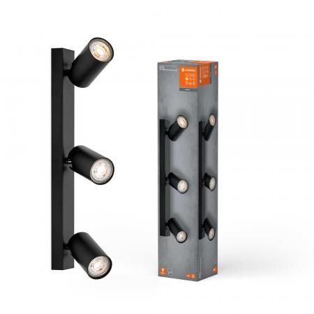 OSRAM LED Spot Octagon 3er Wand- und Decken Strahler dimmbar Schwarz